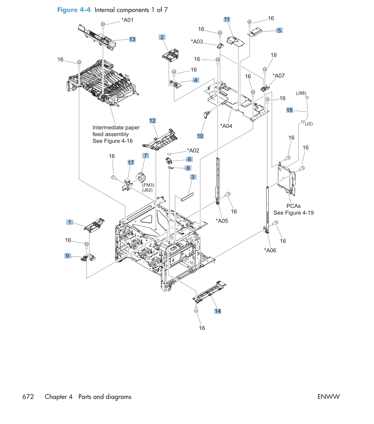 HP Color LaserJet CM4540 MFP Parts